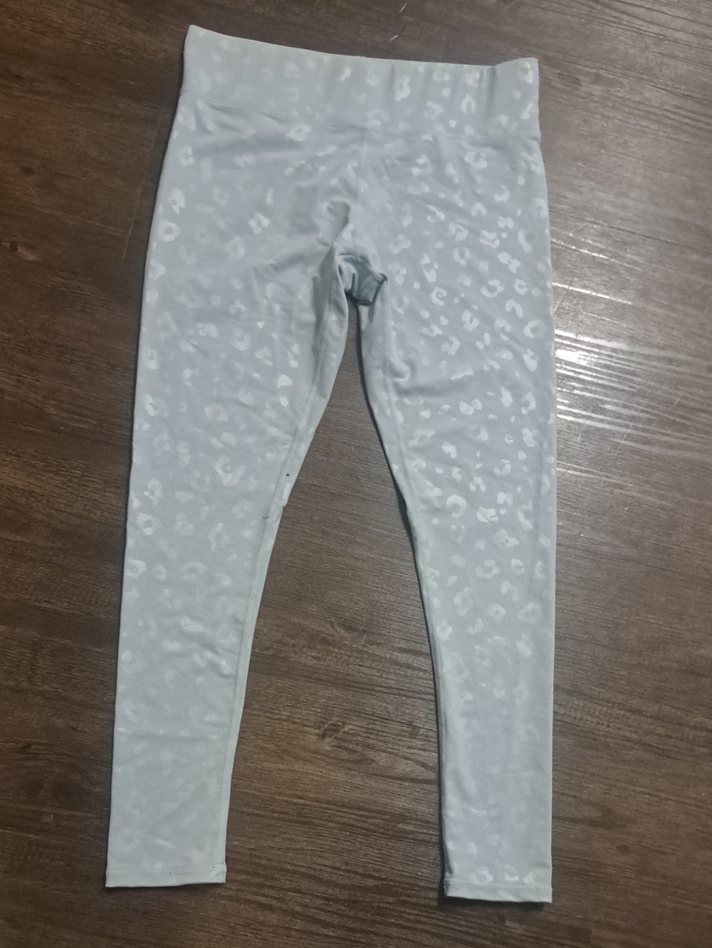 Terez New York Grey Leopard Print Workout Leggings – Size Large